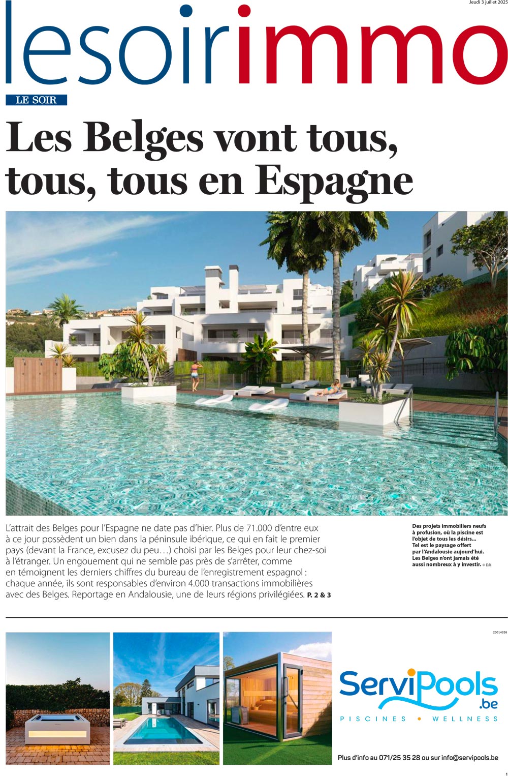 2025 07 02 LeSoir Immo 1 les belges vont tous tous tous en espagne couverture