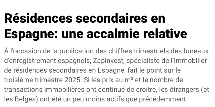 2025 11 14 SUDinfo mon argent residences secondaires espagne accalmie relative 2