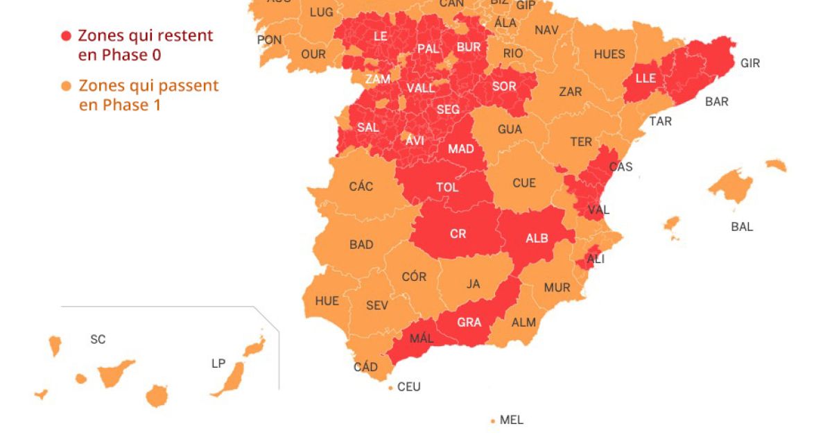 Déconfinement Costa Blanca et Costa del Sol : voici les zones qui passent en phase 1 et celles qui restent en phase 0