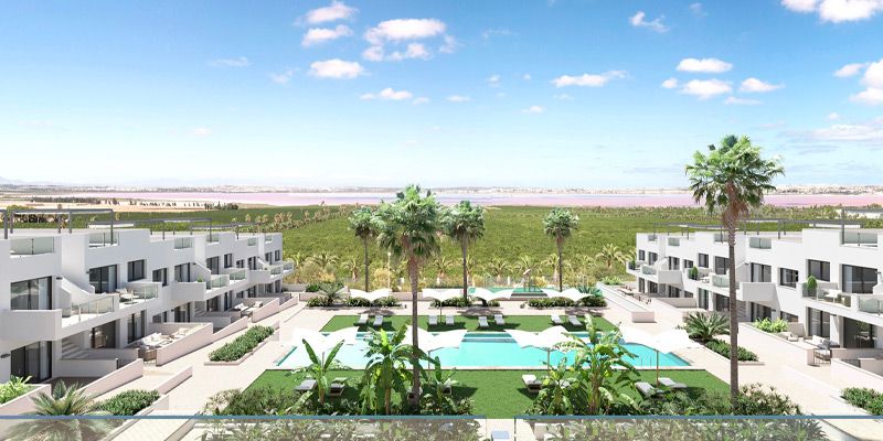 Appartement à vendre au bord des salines roses de Torrevieja